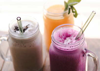 Anglicare Minto Gardens - three smoothies in glass jars